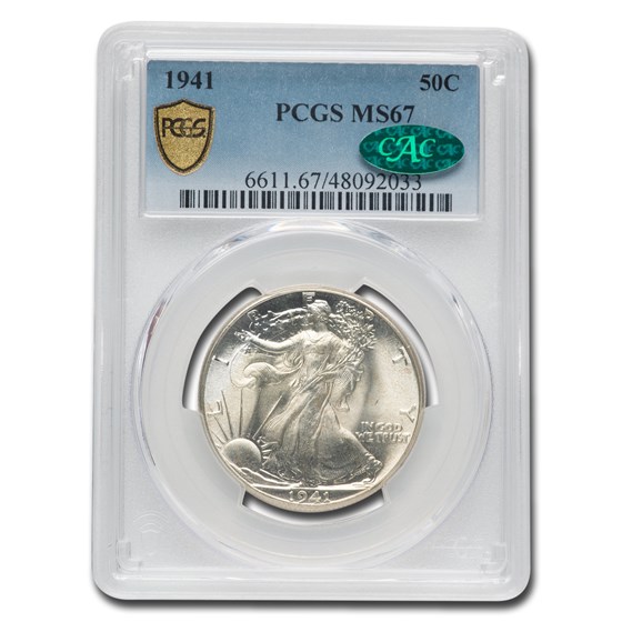 1941 Walking Liberty Half Dollar MS-67 PCGS CAC 1941 Walking Liberty Half Dollar MS-67 PCGS CAC